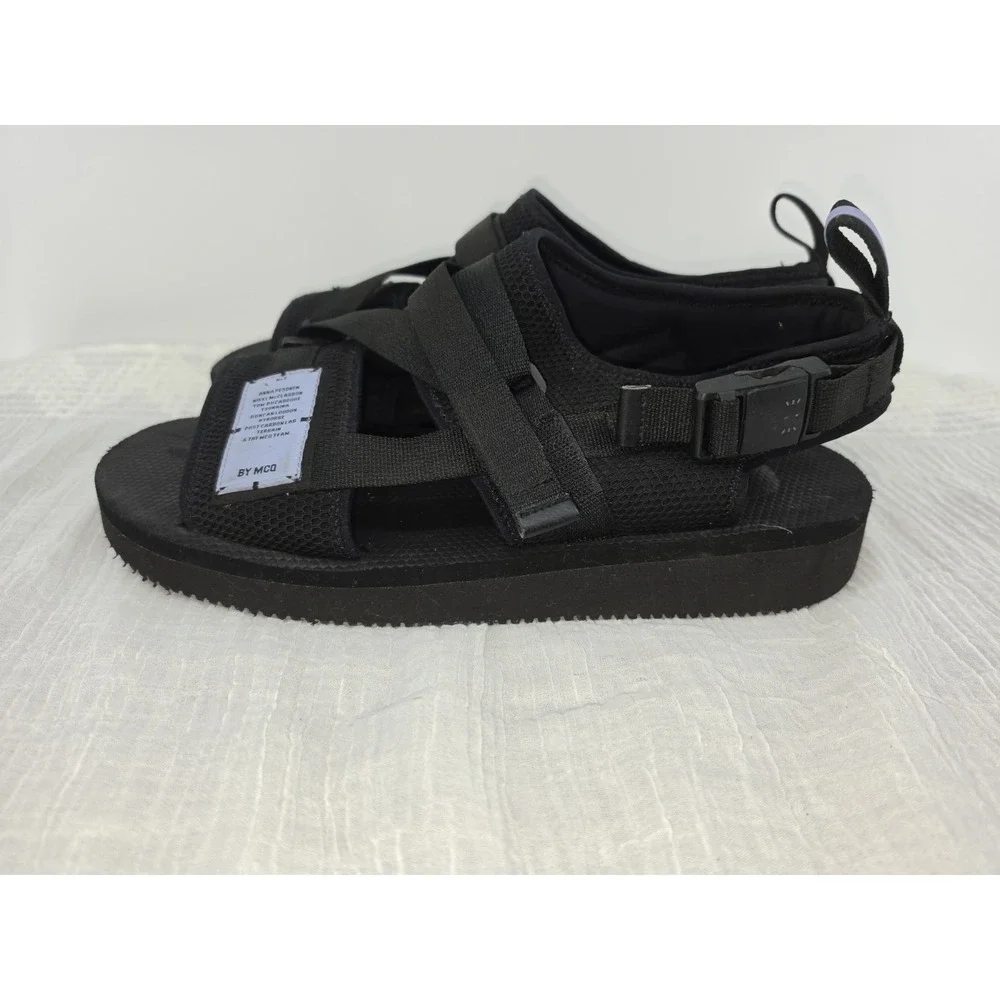 MCQ Breathe BR-7 Logo-Appliquéd Mesh and Foam Sandals - Black Size 46 US 12